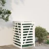 Hot Skjul för sopkärl i massiv furu - Ventilerad design | Storlek: 84x90x128,5 cm | Färg: Natur Kompostering