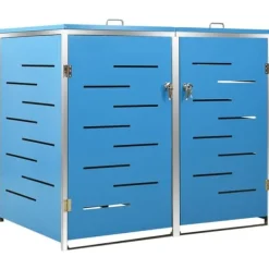 Hot Skjul för sopkärl i rostfritt stål | Storlek: 138x77,5x112,5 cm Skjul, Garage & Carports