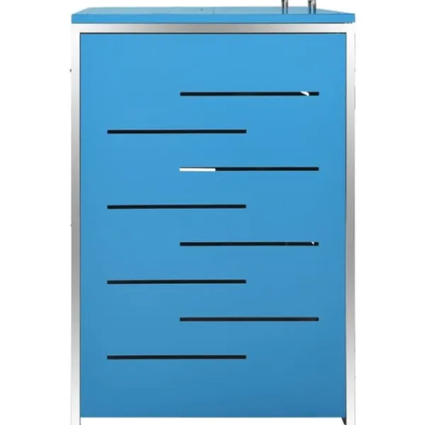 Hot Skjul för sopkärl i rostfritt stål | Storlek: 138x77,5x112,5 cm Skjul, Garage & Carports