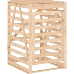 vidaXL Skjul för sopkärl 84x90x128,5 cm massiv furu