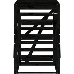 Online Skjul för sopkärl 84x90x128,5 cm svart massiv furu Kompostering