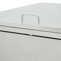 Skjul för två sopkärl 240 L i rostfritt stål | Färg: Silver | Storlek: 120x80x110 cm