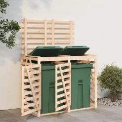 Best Skjul för två sopkärl massiv furu Skjul, Garage & Carports