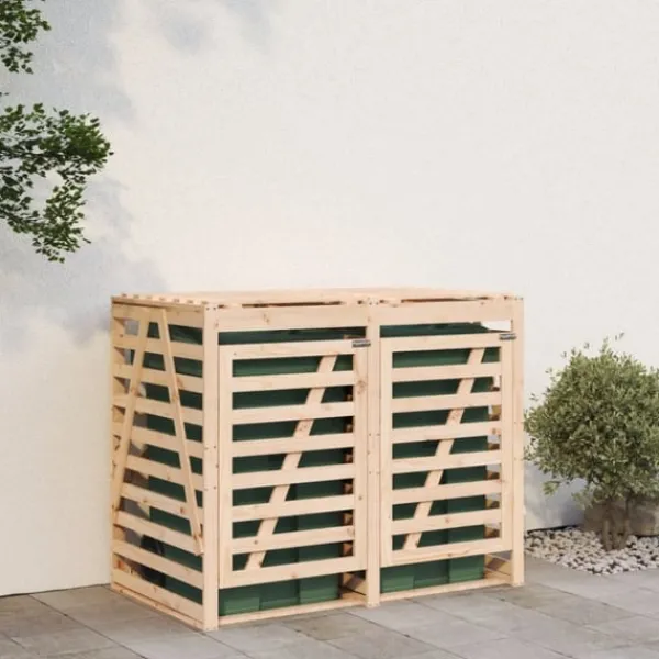 Best Skjul för två sopkärl massiv furu Skjul, Garage & Carports