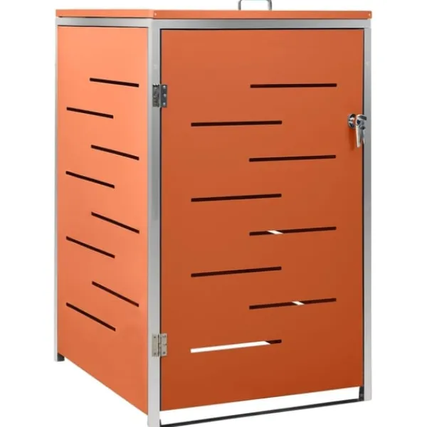 Hot Skjul till ett sopkärl 69x77,5x112,5 cm rostfritt stål Skjul, Garage & Carports