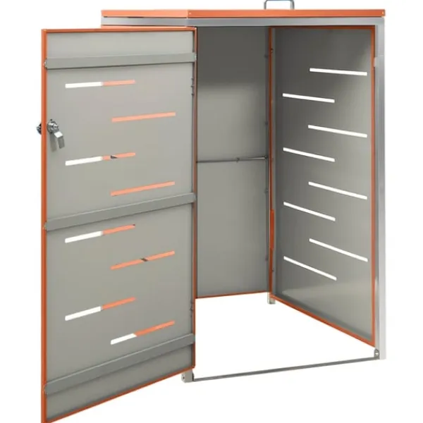 Hot Skjul till ett sopkärl 69x77,5x112,5 cm rostfritt stål Skjul, Garage & Carports