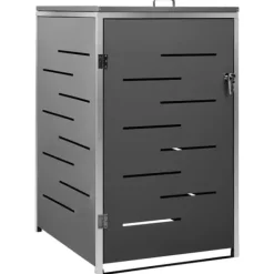vidaXL Skjul till ett sopkärl 69x77,5x112,5 cm rostfritt stål