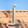 Skorstenhuvud Förlängning i Rostfritt Stål - Ventilation för Utemiljöer | Färg: Silver | Storlek: 24x24x50 cm
