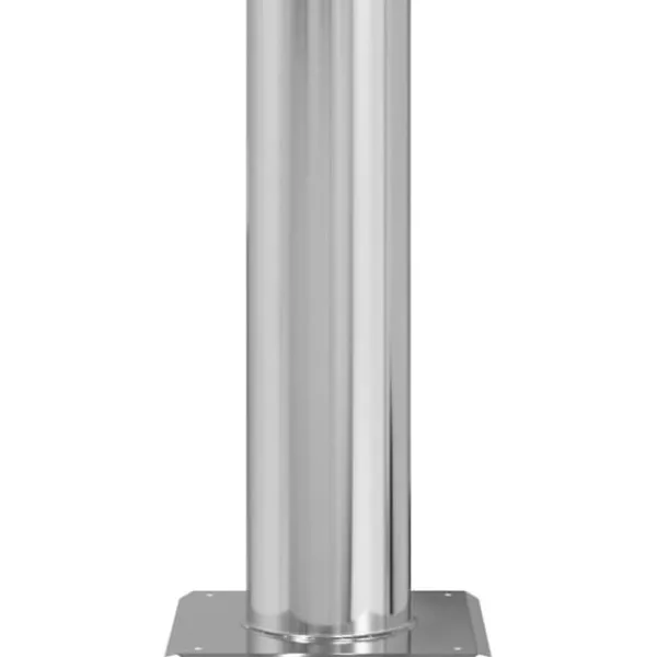 Skorstenhuvud Förlängning i Rostfritt Stål - Ventilation för Utemiljöer | Färg: Silver | Storlek: 24x24x50 cm