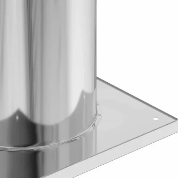 Skorstenhuvud Förlängning i Rostfritt Stål - Ventilation för Utemiljöer | Färg: Silver | Storlek: 24x24x50 cm