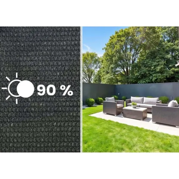Hot Skuggnät 1,2x25m 140g/m2 + 50 klämmor grå Markduk & Fiberduk