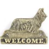 Sale Skye Terrier - dörrskylt med en hund, välkomstplakett i mässing, unik skylt med inskriptionen Welcome by Art-Dog Adresskyltar & Husnummer