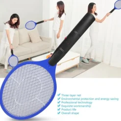 Discount Sladdlös Batteridriven Elektrisk Flugmygg Smälla Bug Zapper Racket Insektdödare Blå Flugsmällor