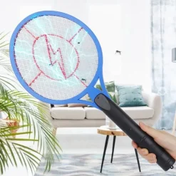 Sale Sladdlös Batteridriven Elektrisk Flugmygg Smälla Bug Zapper Racket Insektdödare (blå) Flugsmällor