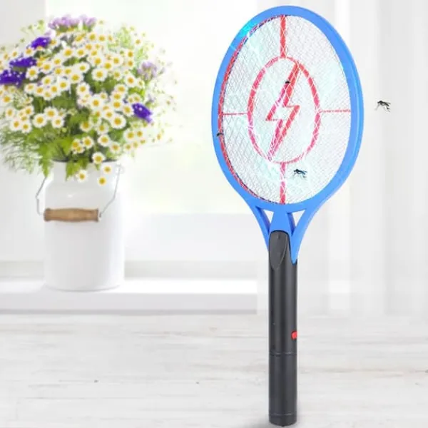 Sale Sladdlös Batteridriven Elektrisk Flugmygg Smälla Bug Zapper Racket Insektdödare (blå) Flugsmällor
