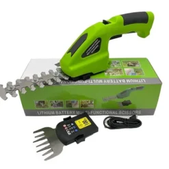 Sladdlös 2-i-1 Häcksax & Grästrimmer – 7,2V Elektrisk Trimmer för Trädgård, Gräsmatta och Buskar Trädgårdsmaskiner