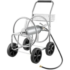 Clearance Slangvagn, 85,5x55x89 cm, Silver, Förvaring i stål Bevattning