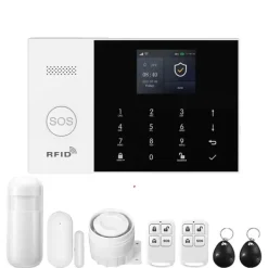 Smart Alarm System, Mobil Kontroll, Rörelsedetektionssensorer,EU-kontakt, A