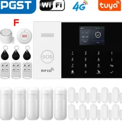 Outlet Smart Alarm System, Mobil Kontroll, Rörelsedetektionssensorer,EU-kontakt, F Hemlarmsystem