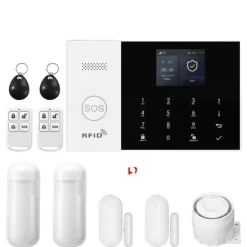 Smart Alarm System, Mobil Kontroll, Rörelsedetektionssensorer,EU-kontakt, B