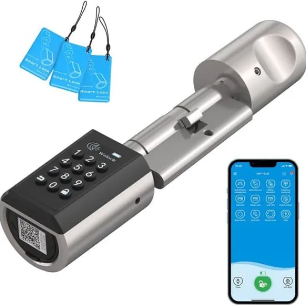 Smart dörrlås - RUILON - PCB10EBL41 - WiFi - 4 i 1 - Larm för låg batterinivå