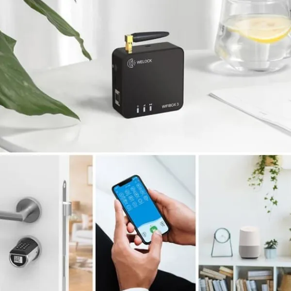 Smart dörrlås - RUILON - PCB10EBL41 - WiFi - 4 i 1 - Larm för låg batterinivå
