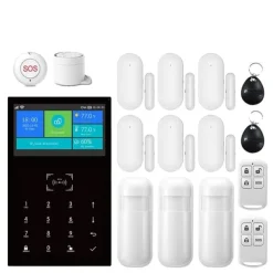 Smart Hem Larm System, App Kontroll, 99 Zons Stöd,4G-D, EU-plugg