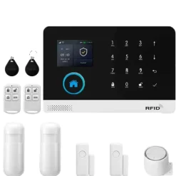 Smart Hem Larm System, Trådlös Kontroll, Fler-Sensor Stöd,4G-B-EU