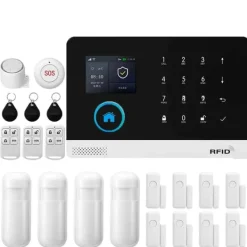 New Smart Hem Larm System, Trådlös Kontroll, Fler-Sensor Stöd,4G-E-EU Hemlarmsystem