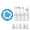 Smart Hem Larm System, Trådlös Anslutning, App-Styrd,WiFi Larm Kit E, EU Kontakt