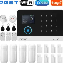 Smart Hem Larm System, Trådlös Anslutning, Kompatibel med Smart Life,EU-kontakt, E-2G