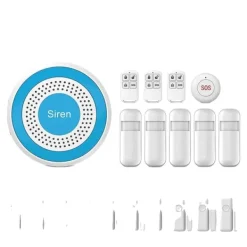Smart Hem Larm System, Trådlös Anslutning, App-Styrd,EU Kontakt, WiFi Larm Kit F