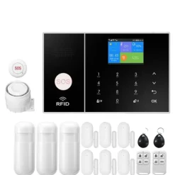 Smart Hem Larm System, WiFi & 4G Anslutning, Rörelsedetektering,EU-kontakt, D
