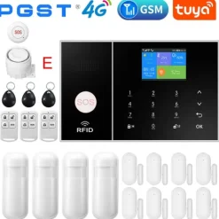 Hot Smart Hem Larm System, WiFi & 4G Anslutning, Rörelsedetektering,EU-kontakt, E Hemlarmsystem
