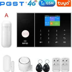 Smart Hem Larm System, WiFi & 4G Anslutning, Rörelsedetektering,EU-kontakt, A