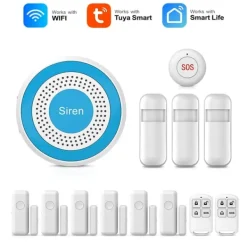 Smart Hem Säkerhetssystem, Trådlös Anslutning, APP Kontroll,D-EU
