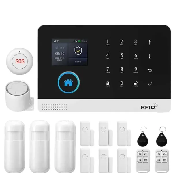 Outlet Smart inbrottssäkerhetsalarmssystem, 99 zoner, kompatibelt med smarta hemplattformar,EU Plug-e, D-103 Hemlarmsystem