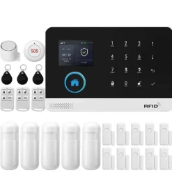 Smart inbrottssäkerhetsalarmssystem, 99 zoner, kompatibelt med smarta hemplattformar,F-103, EU Plug-a