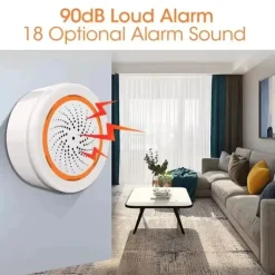 Smart Siren, 90dB Larm, Fjärrkontroll,Zigbee Siren