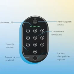 Smart tangentbord - YALE - Biometrisk - Upp till 10 användare på tangentbordet