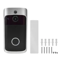 Smart WiFi videodörrklocka - enkel installation, 720P nattseende, trådlös rörelsedetektion - perfekt för hemsäkerhet