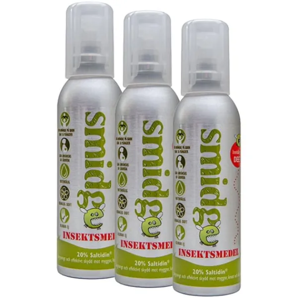 Outlet SMIDGE INSEKTSSPRAY 75 ML 3-PACK, myggmedel bäst i test Insektsmedel & Djuravvisande Medel