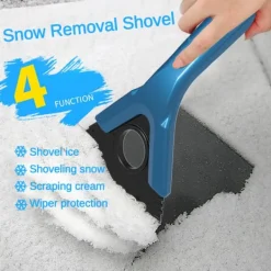 Snöborste Isskrapa Borttagning av snöskrapa med ABS EVA-grepp för bil lastbil SUV Fönster Vindruta Ojusterbar(grå, snöskyffel)