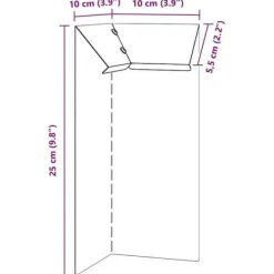 Best Snigelavvisande grill i Corten-stål - - Paket med 4 - 10x10x25 cm - Rost - Utomhus - Hållbar Skadedjursfällor