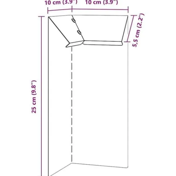 Best Snigelavvisande grill i Corten-stål - - Paket med 4 - 10x10x25 cm - Rost - Utomhus - Hållbar Skadedjursfällor