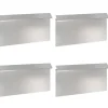 vidaXL Snigelbarriärer i rostfritt stål - - Set om 4 - Silver - 50x3,5x25 cm - Hållbar - Utomhus