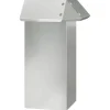 vidaXL Snigel-skydd i galvaniserat stål - - Silverfärgad - 13,5 x 13,5 x 25 cm - Hållbar - Utomhusbruk
