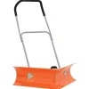 vidaXL Snöplog med förlängningsbart handtag orange stål