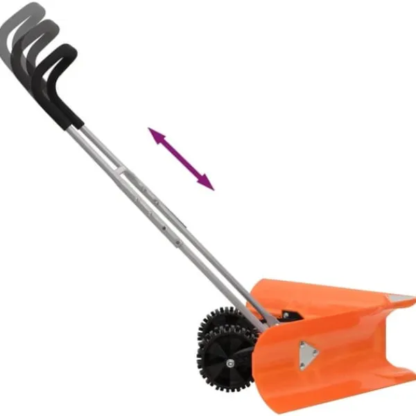 New Snöplog med förlängningsbart handtag - Effektiv snöskottning | Färg: Orange | Storlek: 77x21 cm Snöborttagning