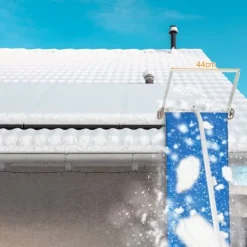 Snöraka för tak, 148x50x28 cm, Silverblå